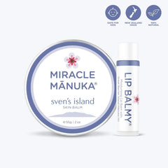 Sven’s Island New Zealand Miracle Manuka 55g + Lip Balmy Bundle Eczema Cream